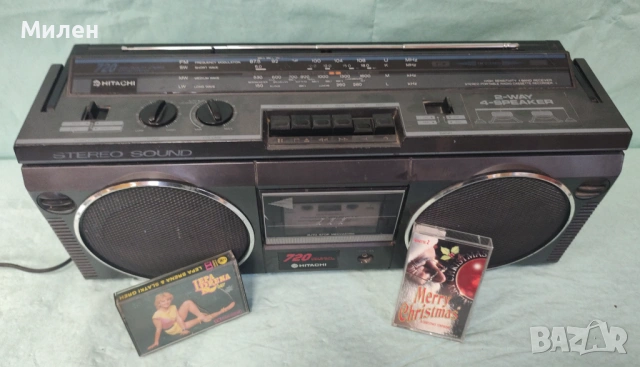 Hitachi TRK-720 E radio cassette player Хитачи радио касетофон работещ, снимка 2 - Радиокасетофони, транзистори - 53964994