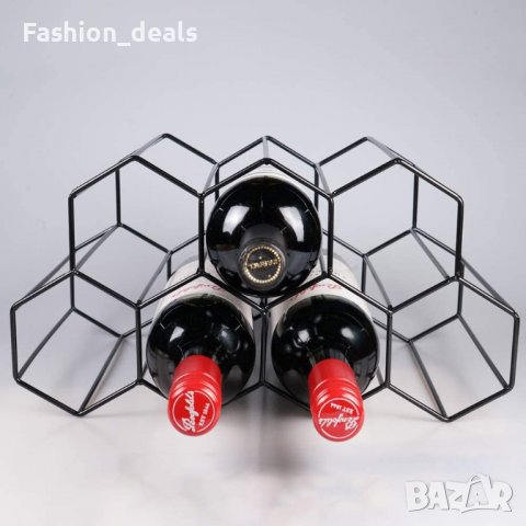 Нова поставка за вино Стойка за съхранение Рафт Организатор бутилки дом, снимка 5 - Други стоки за дома - 39868103