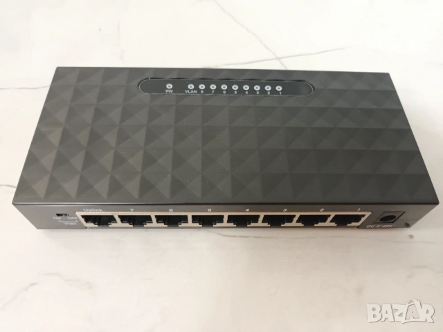 Суич 8-порта, Switch 8 port, осемпортов суич, 1GB, 1000MB, снимка 2 - Суичове - 54093586