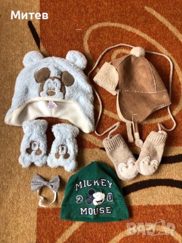 Зимни шапки и ръкавици(0-12месеца), снимка 4 - Бебешки шапки - 38815195