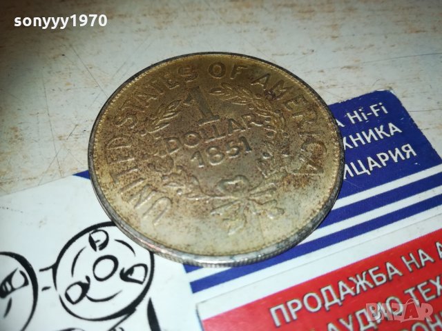 щатски 1851 долар 1501211952, снимка 15 - Колекции - 31437705
