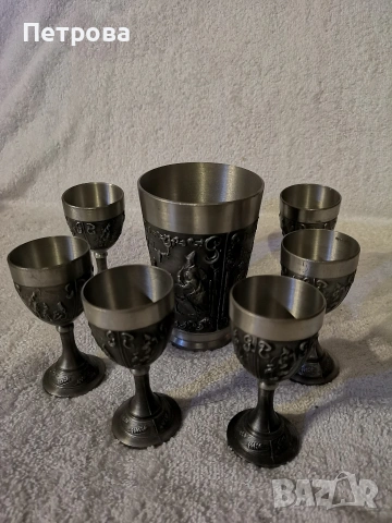 8 броя калаени чаши 
