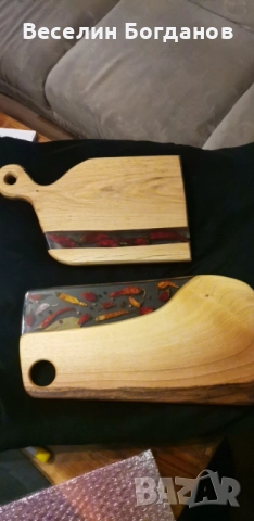Дъски изработени от орех и кристална епоксидна , снимка 2 - Аксесоари за кухня - 52745230