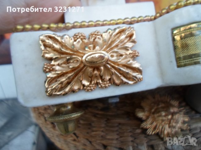 Рядък Каминен Часовник Франция/АМПИР/Бронз/Мрамор/Ок.1820год.К/, снимка 14 - Антикварни и старинни предмети - 35601318