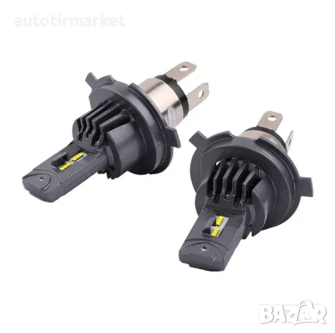 LED крушки H4 200W с вграден вентилатор LED – T122-H4, снимка 2 - Аксесоари и консумативи - 56054491