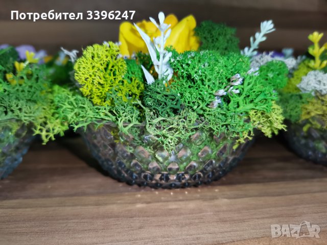 Декорация със скандинавски мъх и сапунена роза, снимка 8 - Декорация за дома - 38566949