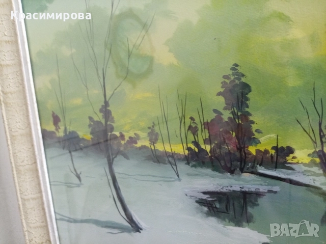 Картина акварел/картон , снимка 4 - Картини - 52802994