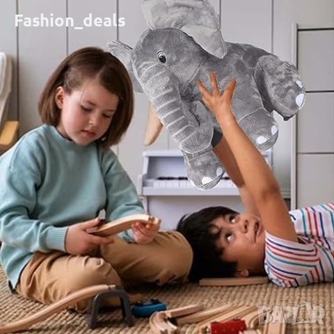 Нова плюшена играчка сив слон Момичета Момчета Деца Подарък, снимка 2 - Плюшени играчки - 42353773