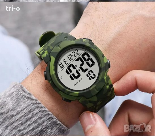 SYNOKE Моден ретро Спортен водоустойчив мъжки часовник Многофункционален, снимка 3 - Мъжки - 44177538