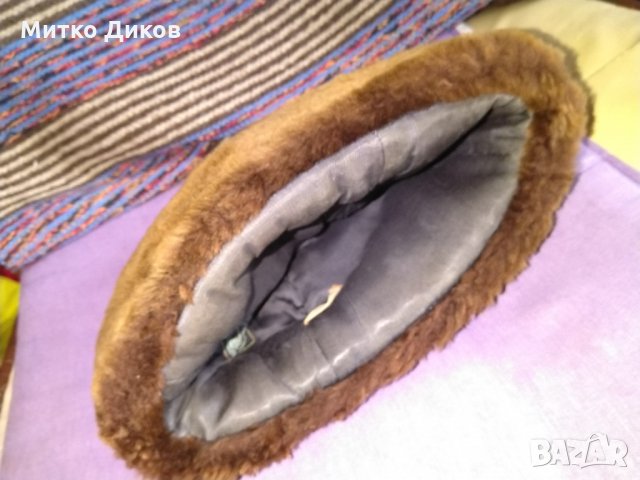 Шапка естествена кожа от соца 1970г реликва размер 56, снимка 4 - Шапки - 34305255