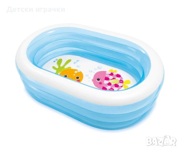 Надуваем басейн Морски приятели INTEX, 163 х 107 х 46 см, My Sea Friends, снимка 2 - Басейни и аксесоари - 51100283