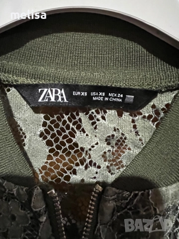 Zara яке/ бомбер от дантела, снимка 2 - Якета - 52165382
