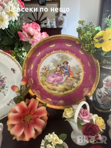 Bavaria Germany  “Kuba Porzellan” Fragonard- абсолютно великолепно плато Код P2249, снимка 12 - Колекции - 54241551