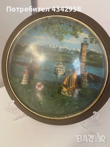 Vintage 3D кръгло изделие за стена.Германия, снимка 1