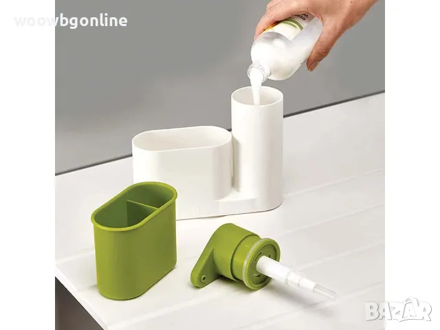 Кухненски дозатор органайзер за течен сапун и гъба, снимка 6 - Други стоки за дома - 49136446