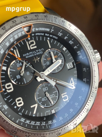Продавам оригинален Мъжки часовник Hamilton Khaki Aviation X-Wind Qz. H77912535, снимка 6 - Мъжки - 53936590