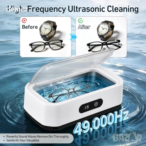 Ултразвуков почистващ апарат, 49 000 Hz и UV, 650 мл, 5 режима, снимка 3 - Други - 54216931