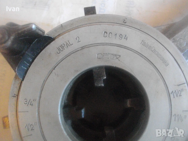 Чехословашка JOPAL 2 Старо качество винторезка до 2 цола за резби на тръби Плашка Пафта Винтонарезка