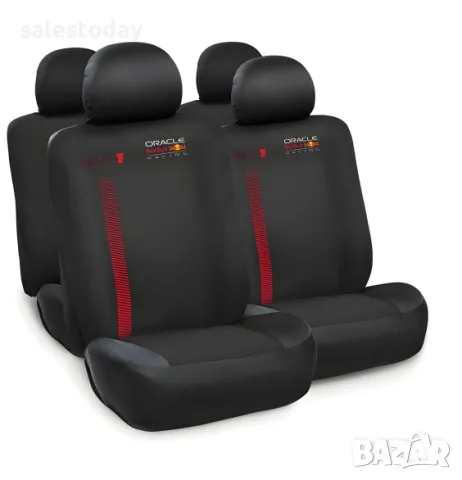 Тапицерия за кола и калъф за волан Oracle, Универсални калъфи, червен/ черен, 10+1ч., снимка 2 - Аксесоари и консумативи - 50269803