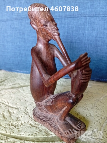 Статуетка африканско изкуство 12.5-7.5 см, снимка 2 - Статуетки - 52072332