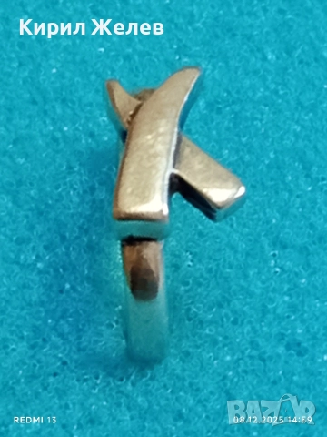 Винтидж сребърен пръстен "Пръстен на Исус рибата" 19562, снимка 4 - Пръстени - 52691006