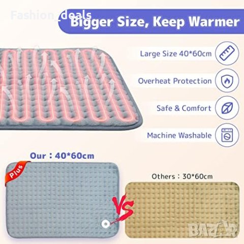 Нова Електрическа Грейка 40x60CM - Терапия за Болки и Спазми, снимка 2 - Други стоки за дома - 42683471