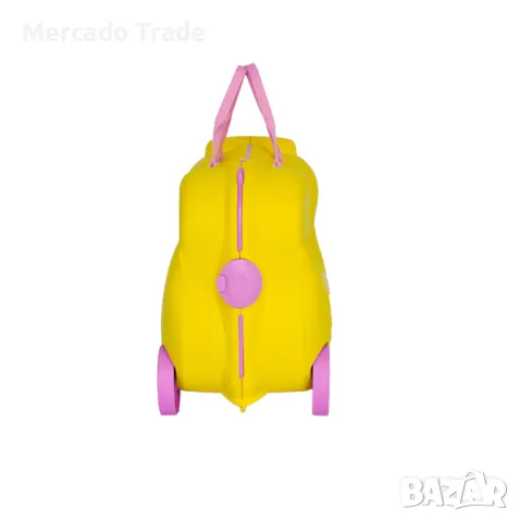Детски куфар Mercado Trade, 3D, Поликарбон, Пиле, Жълт, снимка 4 - Куфари - 47350817