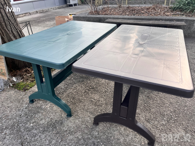 Пластмасова маса 120х70 см 140х80 см, снимка 4 - Градински мебели, декорация  - 44929224