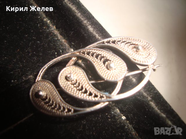 СРЕБЪРНА РЕТРО АРТ-ДЕКО ФИЛИГРАННА БРОШКА с ГРАНУЛАЦИЯ 18638, снимка 9 - Антикварни и старинни предмети - 31196208