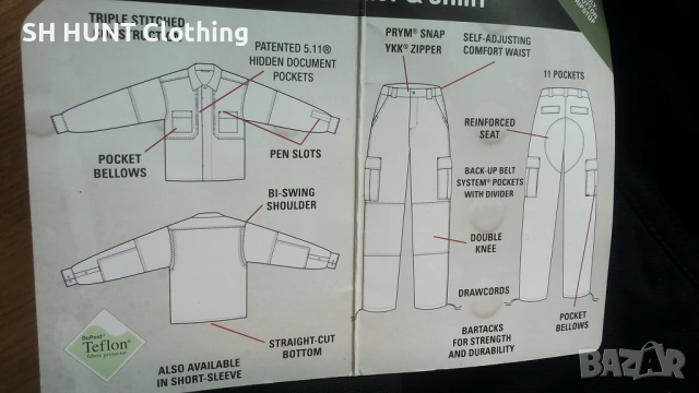 5.11 TACTICAL SERIES Ripstop Tdu Pants размер XL тактически панталон със здрава материя - 2416, снимка 11 - Екипировка - 53919527