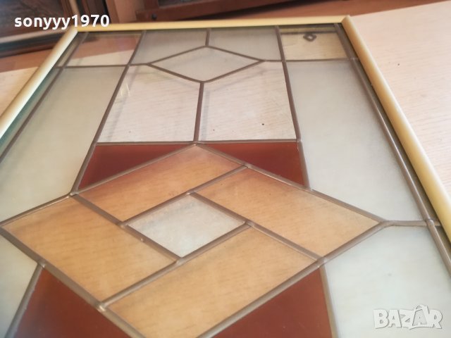 Витраж 64х36см рамка и стъкло 1801212005, снимка 3 - Колекции - 31471224