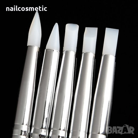 КОМПЛЕКТ СИЛИКОНОВИ ЧЕТКИ ЗА СКУЛПТУРИРАНЕ И ДЕКОРАЦИИ, снимка 5 - Продукти за маникюр - 37345636