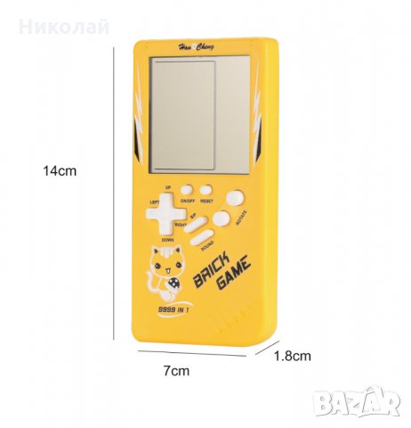 НОВА Ретро конзолна игра Тетрис 9999 игри в 1 , Дисплей 3 инча, снимка 3 - Други игри и конзоли - 29313260