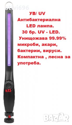 УВ/ UV Антибактериална LED лампа. Нова., снимка 6 - Стерилизатори - 31587556