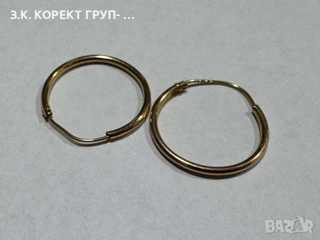 Златни дамски обеци 14К, снимка 3 - Обеци - 53037518