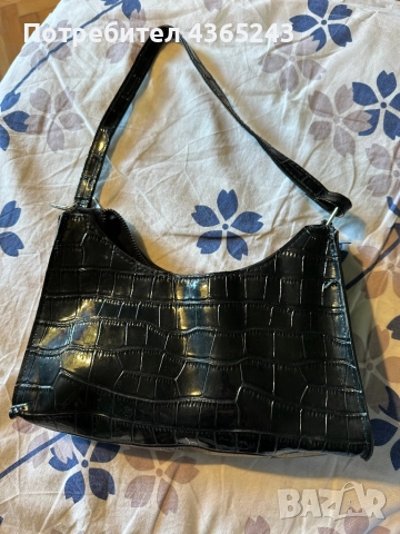 Дамска черна лачена малка чанта за ежедневна употреба, дамски аксесоари