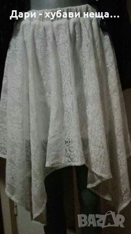 Пола и блуза/топ,от дантела👗👕🍀S,M👗👕🍀арт.3002, снимка 3 - Комплекти - 33716373