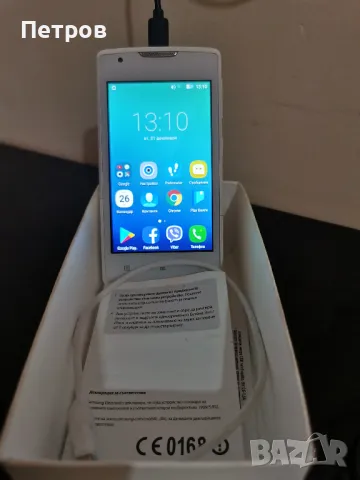 Смартфон Lenovo A1000, Dual SIM, 8GB, White, снимка 2 - Lenovo - 48489874