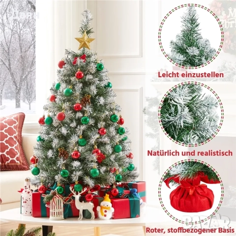 Изкуствена коледна елха със сняг за маса 90см Yaheetech , снимка 2 - Декорация за дома - 52139153