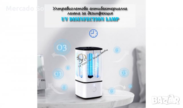 Портативна лампа за дезинфекция и стерилизация UV + озон , снимка 5 - Други - 29884208