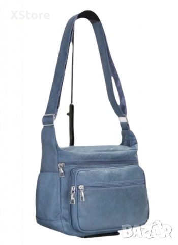 Класическа ежедневна чанта с регулираща се презрамка и ципове, снимка 6 - Чанти - 52585324