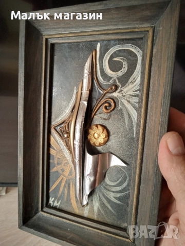 Картина Феникс подписана металопластика, снимка 5 - Картини - 51874747