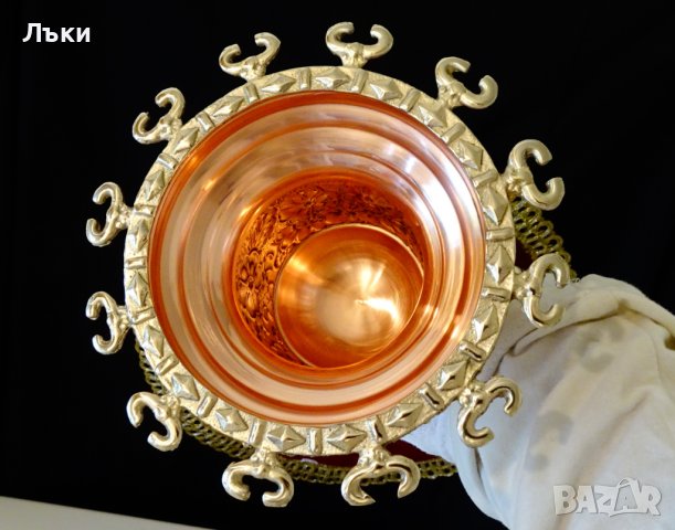 Медна захарница и лъжичник,поставка за прибори., снимка 6 - Антикварни и старинни предмети - 38585739