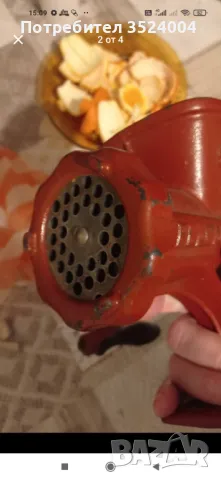 Машинка за мелене на зеленчуци,месо,правене на суджук, снимка 3 - Месомелачки - 47711181