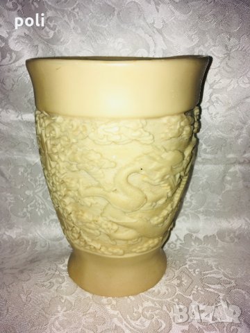 старинна ръчно гравирана азиатска ваза , снимка 6 - Вази - 31757155