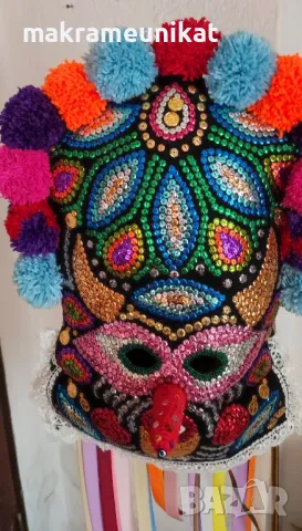 Кукерска маска, гугла, ръчна изработка, уникат, Новодел, Сурва, Кукерландия, снимка 11 - Колекции - 42880006