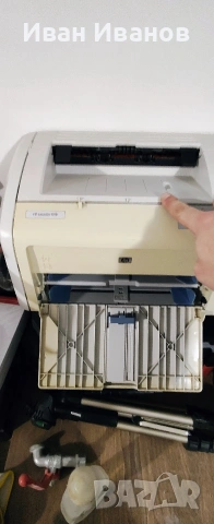 HO laserJet 1018 черно бял принтер, снимка 2 - Принтери, копири, скенери - 53375612