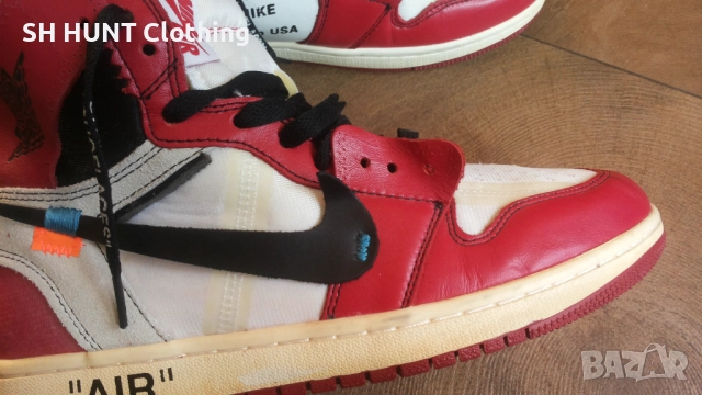 Off-White × Nike Air Jordan 1 Retro High The Ten "Chicago" AA3834-101 Размер EUR 44/UK 9 41-14-S, снимка 8 - Маратонки - 52666735