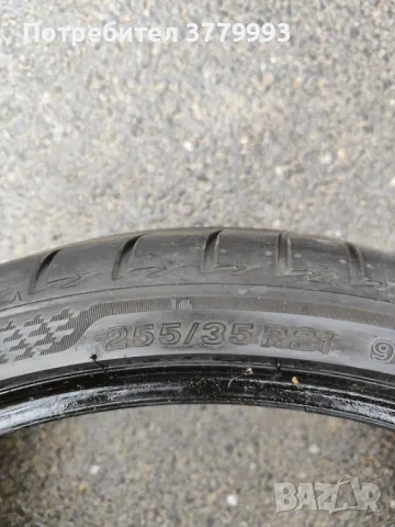 2 броя летни гуми Бриджстоун. 2022 г. 
Размер 255/35/21
, снимка 2 - Гуми и джанти - 49715355