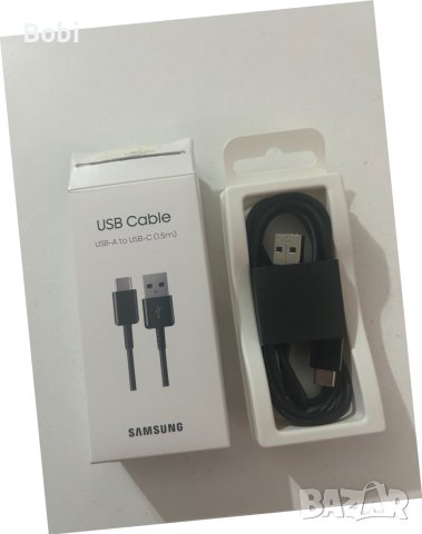 Оригинален Samsung Type-C кабел за зареждане 1.5M черен, снимка 4 - USB кабели - 42923958